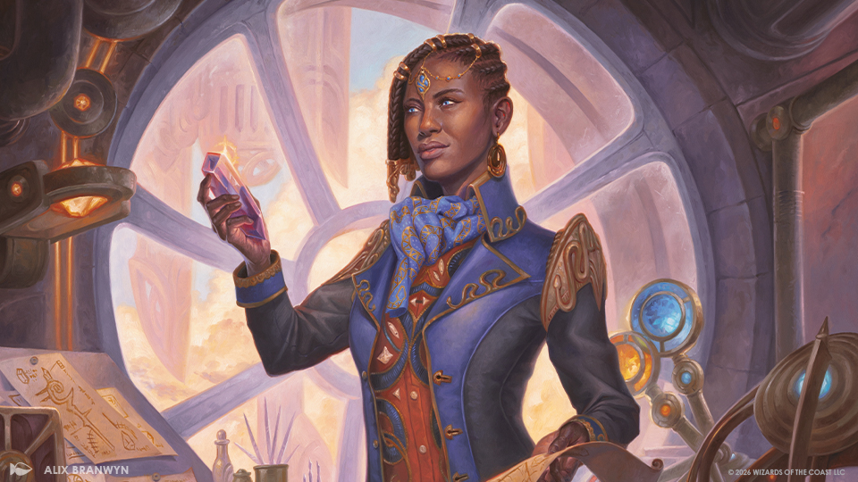 Dyfed, the Guiding Hand, illustrated by Alix Branwyn for Mystery Booster Commander Edition